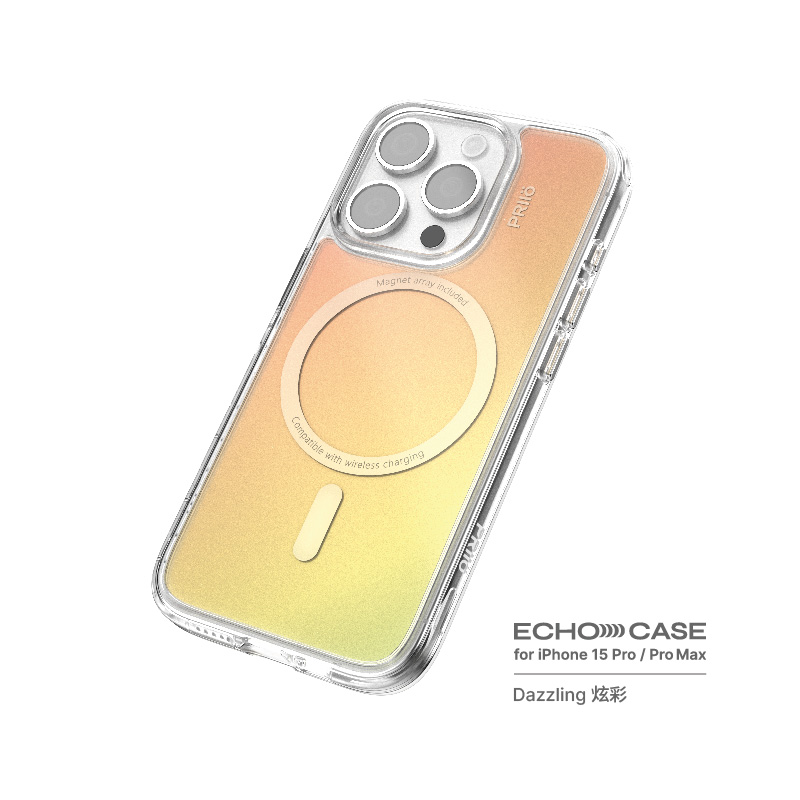 PRIIO iPhone15Pro Echo系列透明手機殼 Dazzling炫彩