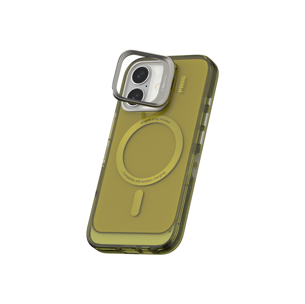 PRIIÖ iPhone16 Plus case Echo系列透明手機殼 橄欖綠Olive