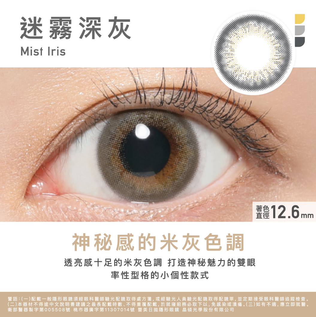 ReVIA 迷霧深灰MistIris彩色日拋10pcs