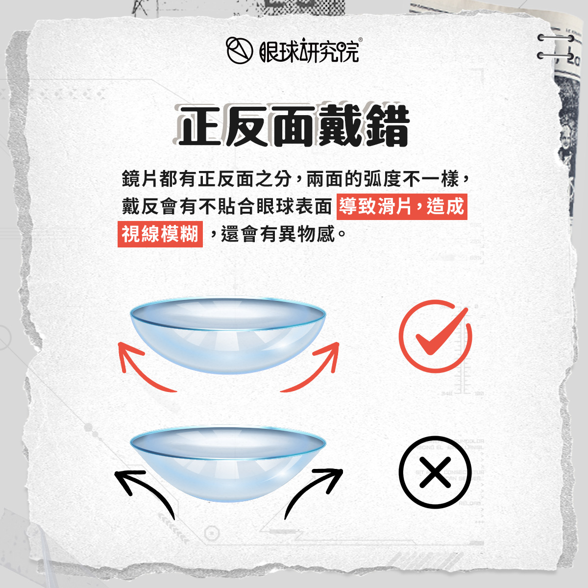 怎麼分辨隱形眼鏡正反面？